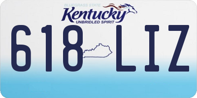 KY license plate 618LIZ