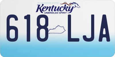 KY license plate 618LJA