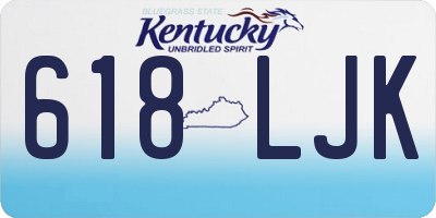 KY license plate 618LJK