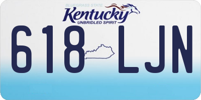 KY license plate 618LJN