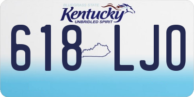 KY license plate 618LJO