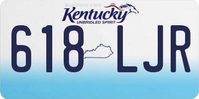 KY license plate 618LJR