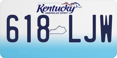 KY license plate 618LJW