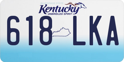 KY license plate 618LKA