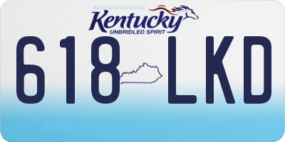 KY license plate 618LKD