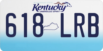 KY license plate 618LRB