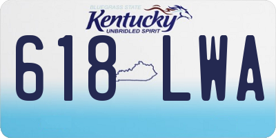 KY license plate 618LWA