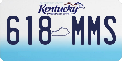 KY license plate 618MMS