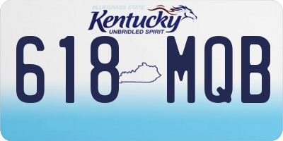 KY license plate 618MQB
