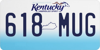 KY license plate 618MUG