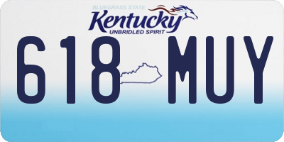 KY license plate 618MUY