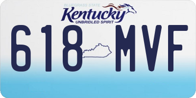 KY license plate 618MVF