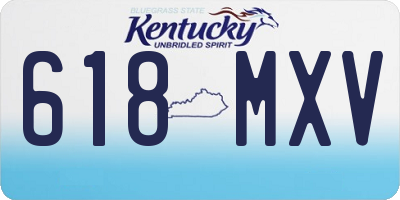 KY license plate 618MXV