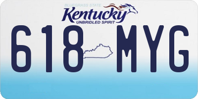 KY license plate 618MYG