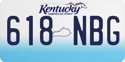 KY license plate 618NBG