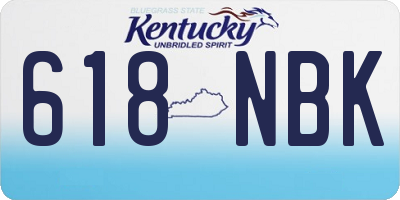 KY license plate 618NBK