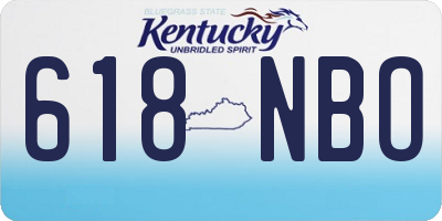 KY license plate 618NBO