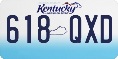 KY license plate 618QXD