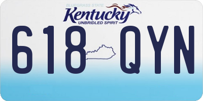 KY license plate 618QYN
