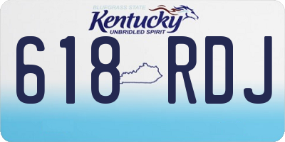 KY license plate 618RDJ