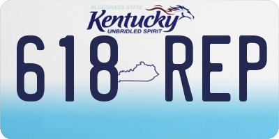 KY license plate 618REP