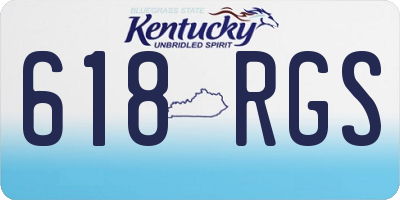 KY license plate 618RGS