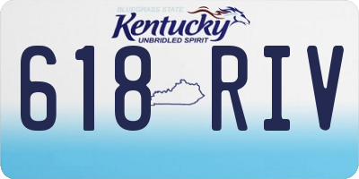 KY license plate 618RIV