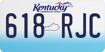 KY license plate 618RJC