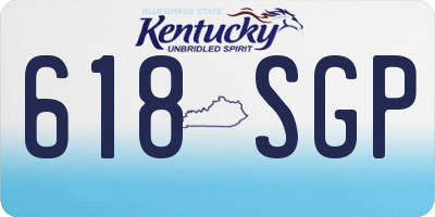 KY license plate 618SGP