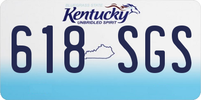 KY license plate 618SGS