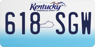 KY license plate 618SGW