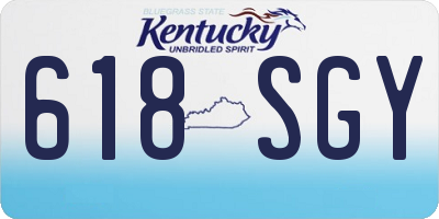 KY license plate 618SGY
