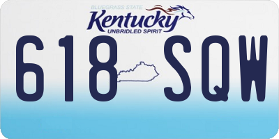 KY license plate 618SQW