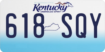 KY license plate 618SQY