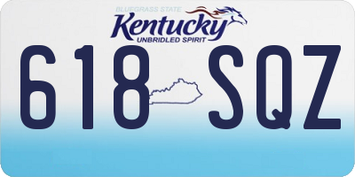 KY license plate 618SQZ