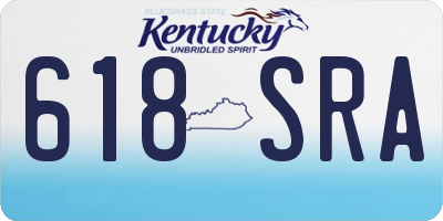 KY license plate 618SRA