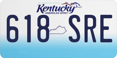 KY license plate 618SRE