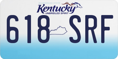 KY license plate 618SRF