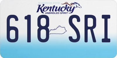 KY license plate 618SRI