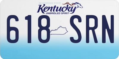 KY license plate 618SRN