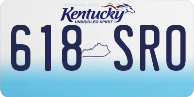 KY license plate 618SRO