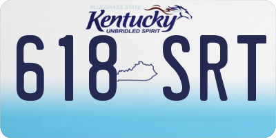 KY license plate 618SRT