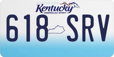 KY license plate 618SRV