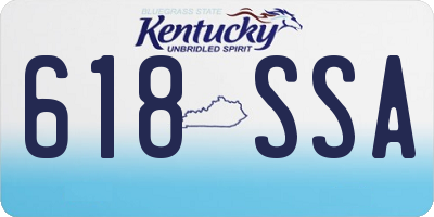 KY license plate 618SSA