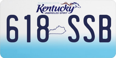KY license plate 618SSB