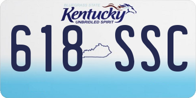 KY license plate 618SSC