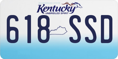 KY license plate 618SSD