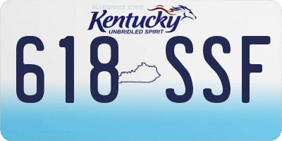 KY license plate 618SSF