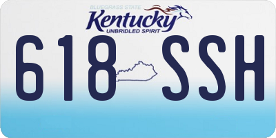 KY license plate 618SSH