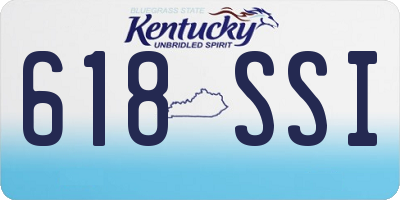 KY license plate 618SSI